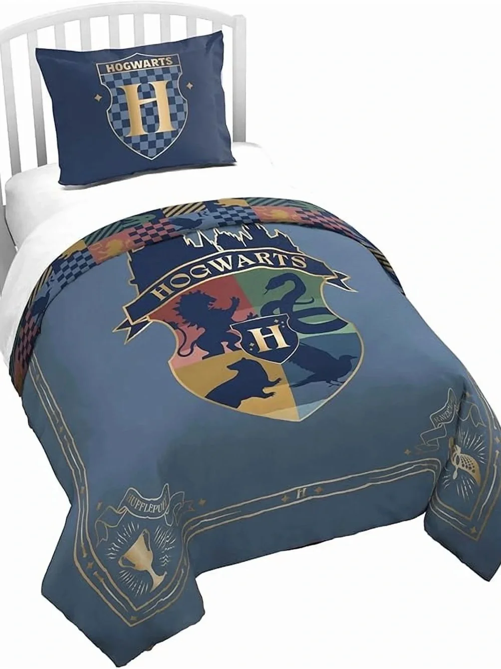 Harry Potter Twin Duvet Set — Hogwarts Crest Bedding By Jay Franco